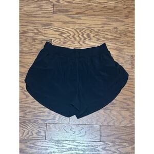 CRZ Yoga Women's Black High Waisted Lined 3" High Split Sports Shorts, Size XL